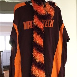 Virginia Tech Hokies Tee and scarf